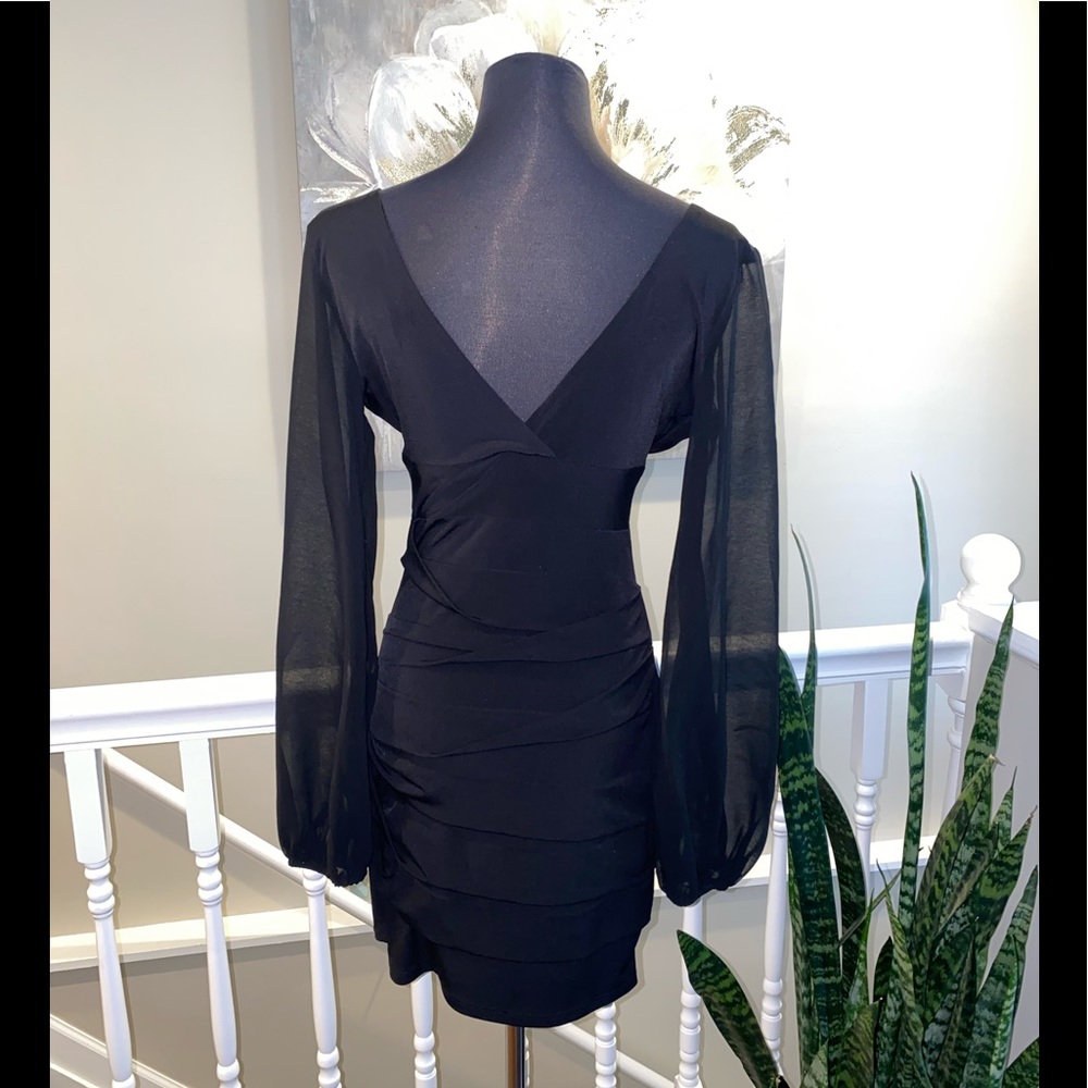 Gorgeous Black Long-sleeve Dress - Picture 3 of 7